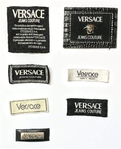 versace model fabric colour variant ds label tag v900071 vas042v200|vintage versace tags.